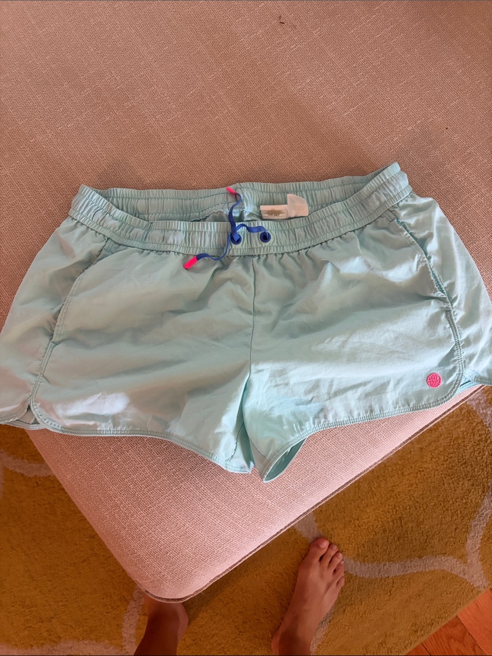 Lilly Pulitzer Light Blue Run Around shorts
